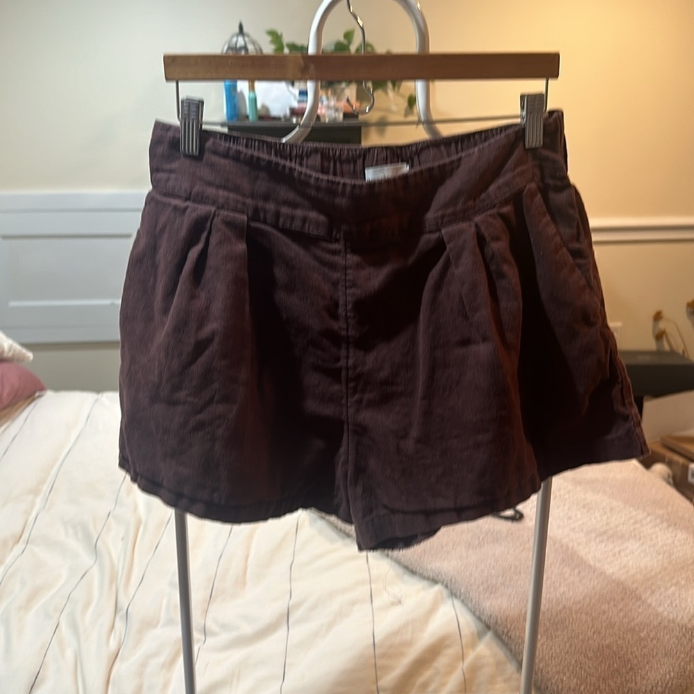 abercrombie high waist linen blend pull on short - Picture 3 of 5